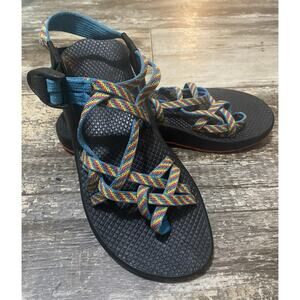 Chaco ZX/2 Yampa Dual Strap Classic Sandals Vibram Sole Fiesta Rainbow Wm Size 8
